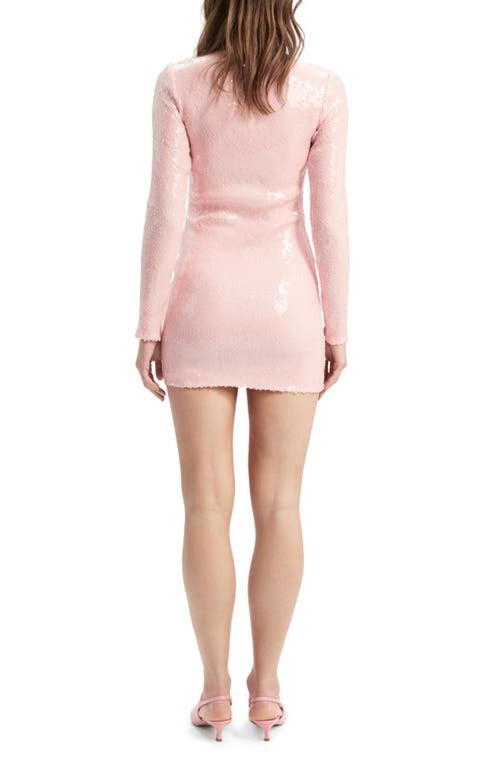 Bardot Arna Sequin Long Sleeve Minidress Size M