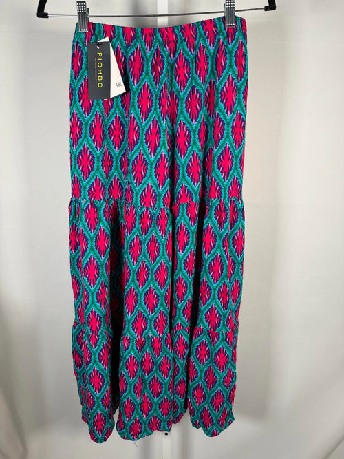 NWT PIOMBO A-line Skirt Pink Green Size M