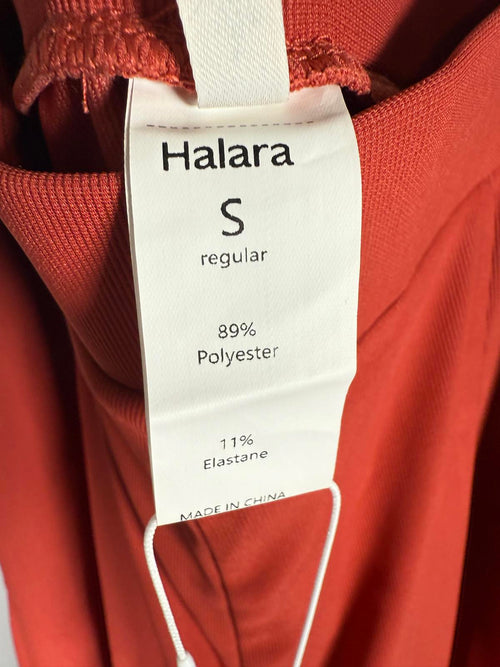 NWT Halara Flex High Waist Body Sculpt Waist-Slimming Work Pants Etruscan Red S