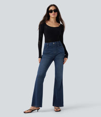 NWT Halara Flex High Waisted Tummy Control Butt Lifting Denim Bootcut XS