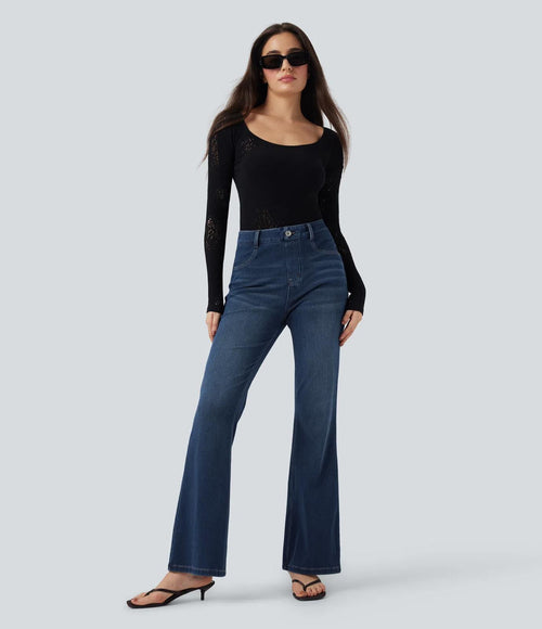 NWT Halara Flex High Waisted Tummy Control Butt Lifting Denim Bootcut XS