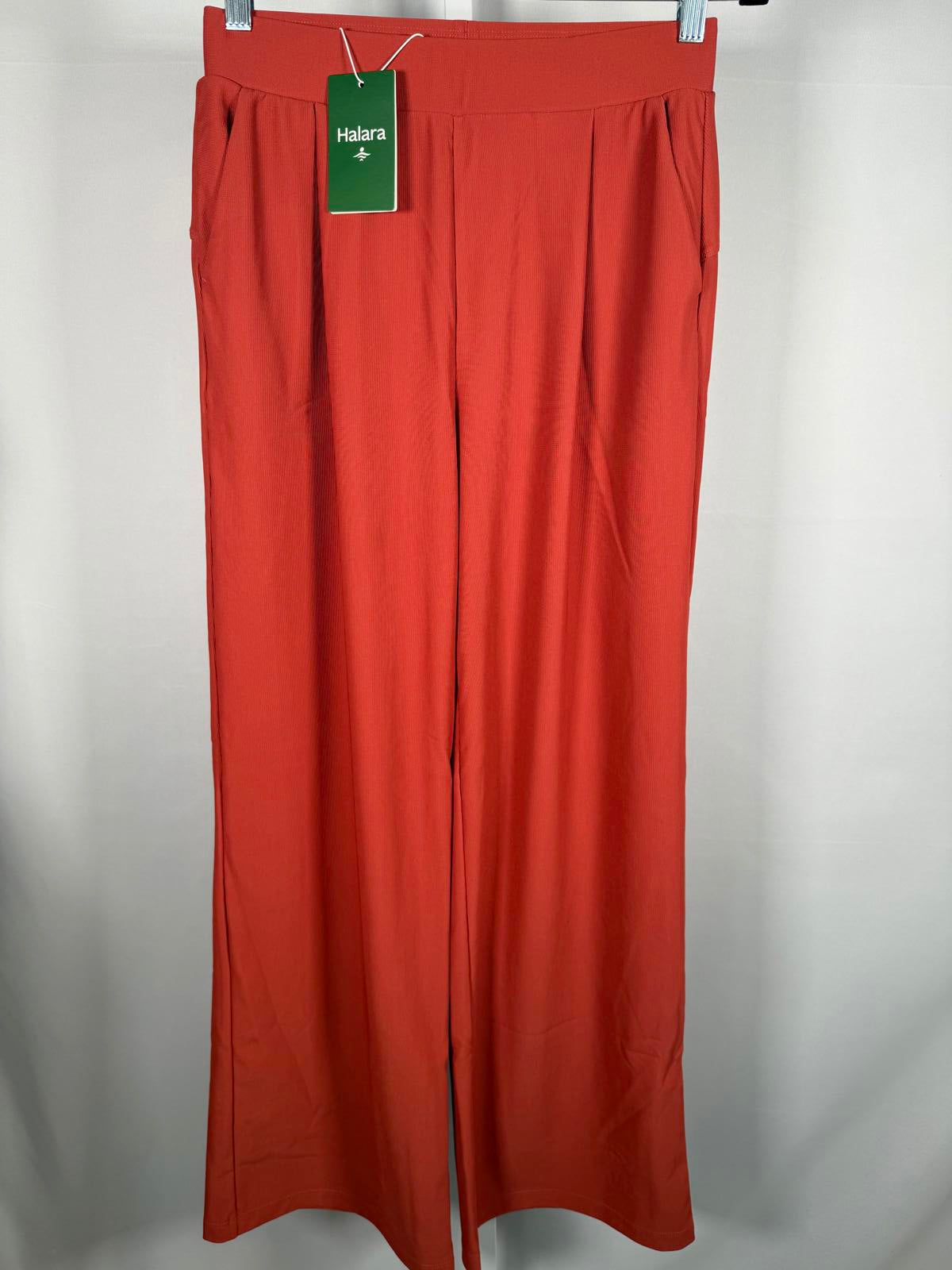 NWT Halara Flex High Waist Body Sculpt Waist-Slimming Work Pants Etruscan Red S