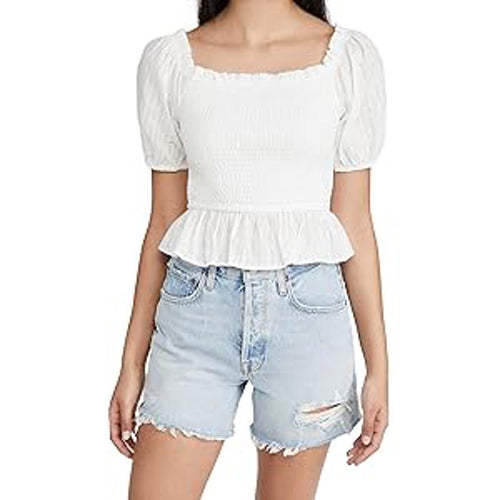 NWT Revolve Lost & Wander Coconut Vine baby doll top White Size - M