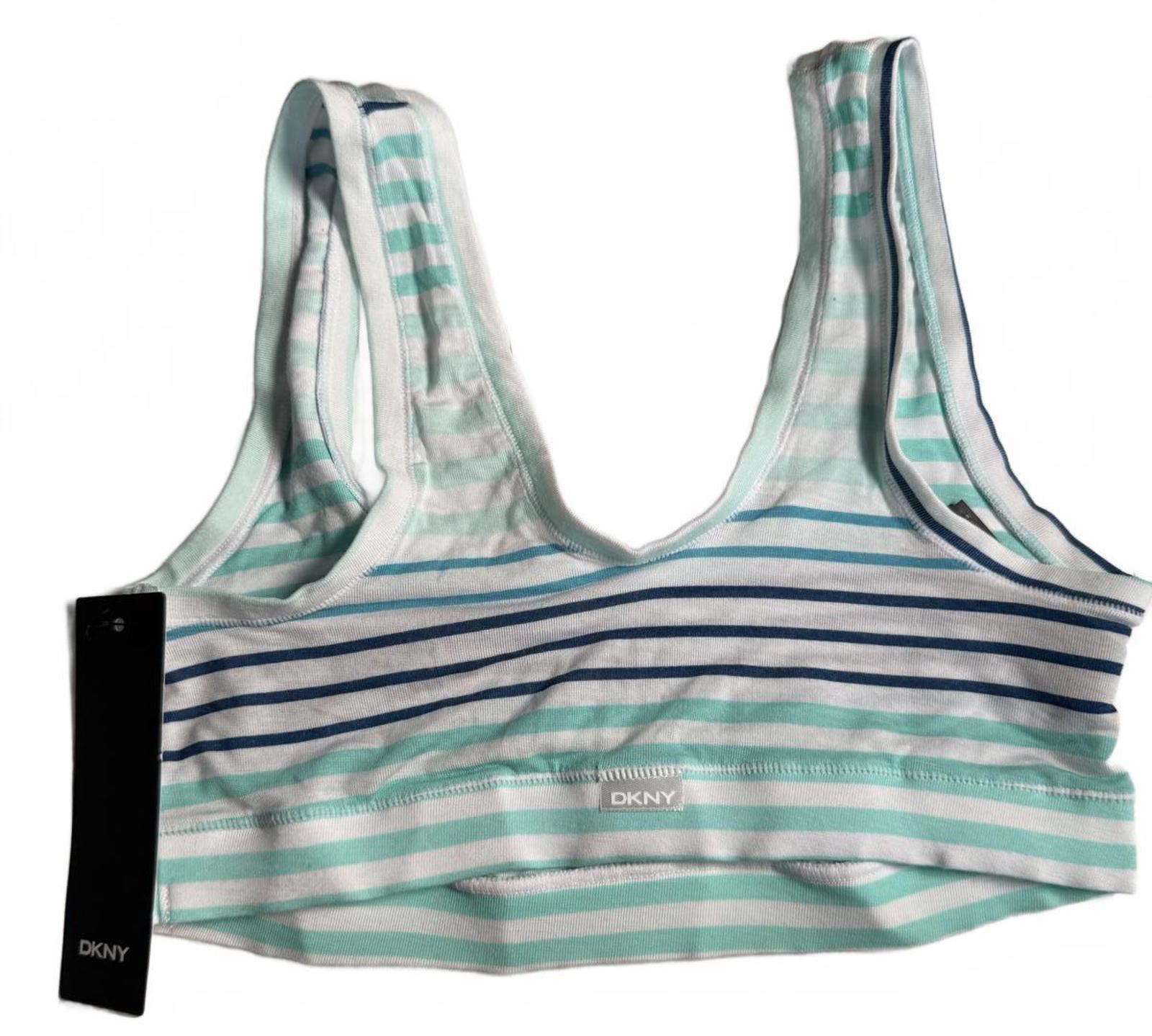DKNY Women's Multi-Color Striped Sports Bra- Size S