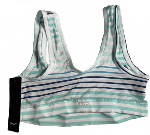 DKNY Women's Multi-Color Striped Sports Bra- Size S