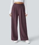 Halara Flex High Waisted Pocket Wide Leg Waffle Work Pants- M