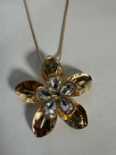 NWT nOir Jewelry Floral Necklace with Earrings Set