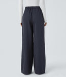 NWT Halara High Waisted Zipper Pocket Wide Leg Striped Work Pants Size - M