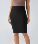 NWT Halara High Waisted Bodycon Work Pencil Skirt Black L