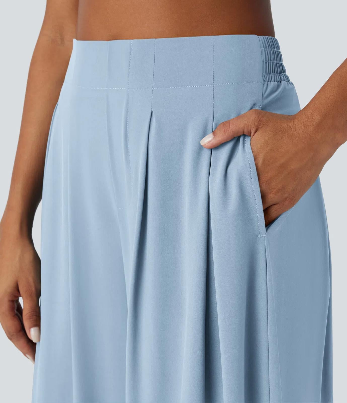 NWT Halara Breezeful High Waisted Wide Leg Flowy Palazzo Casual Pants Size M