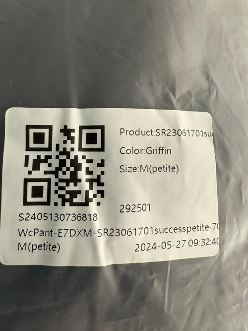 NWT Halara High Waisted Pocket Shirred Straight Leg Work Pant Gray Size M Petite