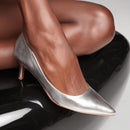 Naturalizer Everly Pump Silver Size 9 NWB