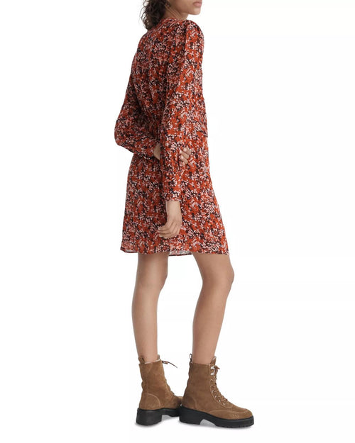 The Kooples Burning Flowers Mini Dress 100% Viscose US Large / FR 3 NWT $385