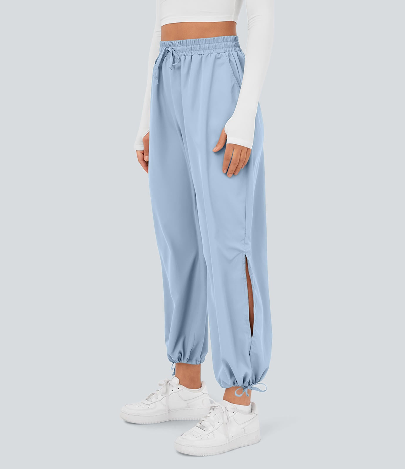 Halara Breezeful High Waisted Drawstring Pocket Hem Casual Joggers Size XL