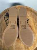 NWB Sun + Stone Tillyyp Womens Faux Leather Heeled Wedge Sandals 7.5