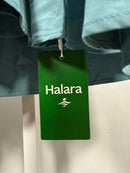 NWT Halara V Neck Bishop Long Sleeve Flare Midi Casual Dress Stone Blue Size L