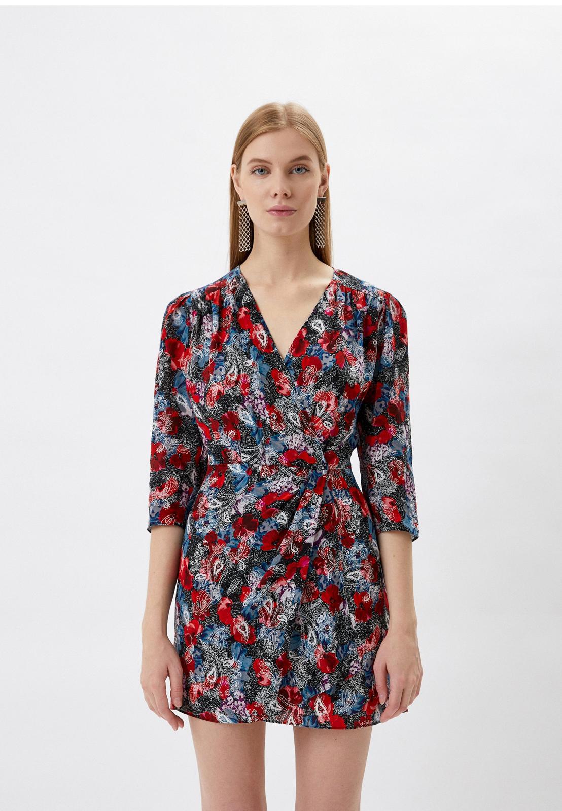 The Kooples Paisley Flowers Mini Wrap Dress 100% Viscose US Large /FR 3 NWT $395