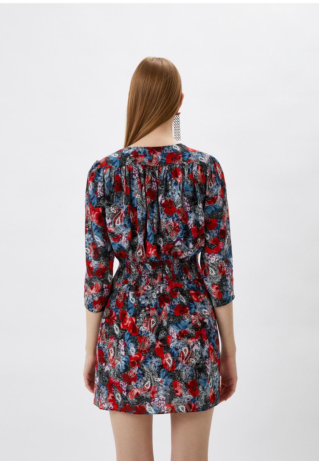 The Kooples Paisley Flowers Mini Wrap Dress 100% Viscose US Large /FR 3 NWT $395