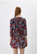 The Kooples Paisley Flowers Mini Wrap Dress 100% Viscose US Large /FR 3 NWT $395