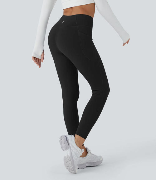 NWT Halara SoftlyZero™ Plush Thermal High Waisted Pocket 7/8 Leggings Size Large