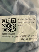 NWT Halara SoftlyZero Airy Ruched Midi Cool Touch Dress-UPF50+ Chambray Blue M