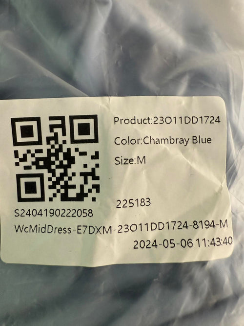 NWT Halara SoftlyZero Airy Ruched Midi Cool Touch Dress-UPF50+ Chambray Blue M