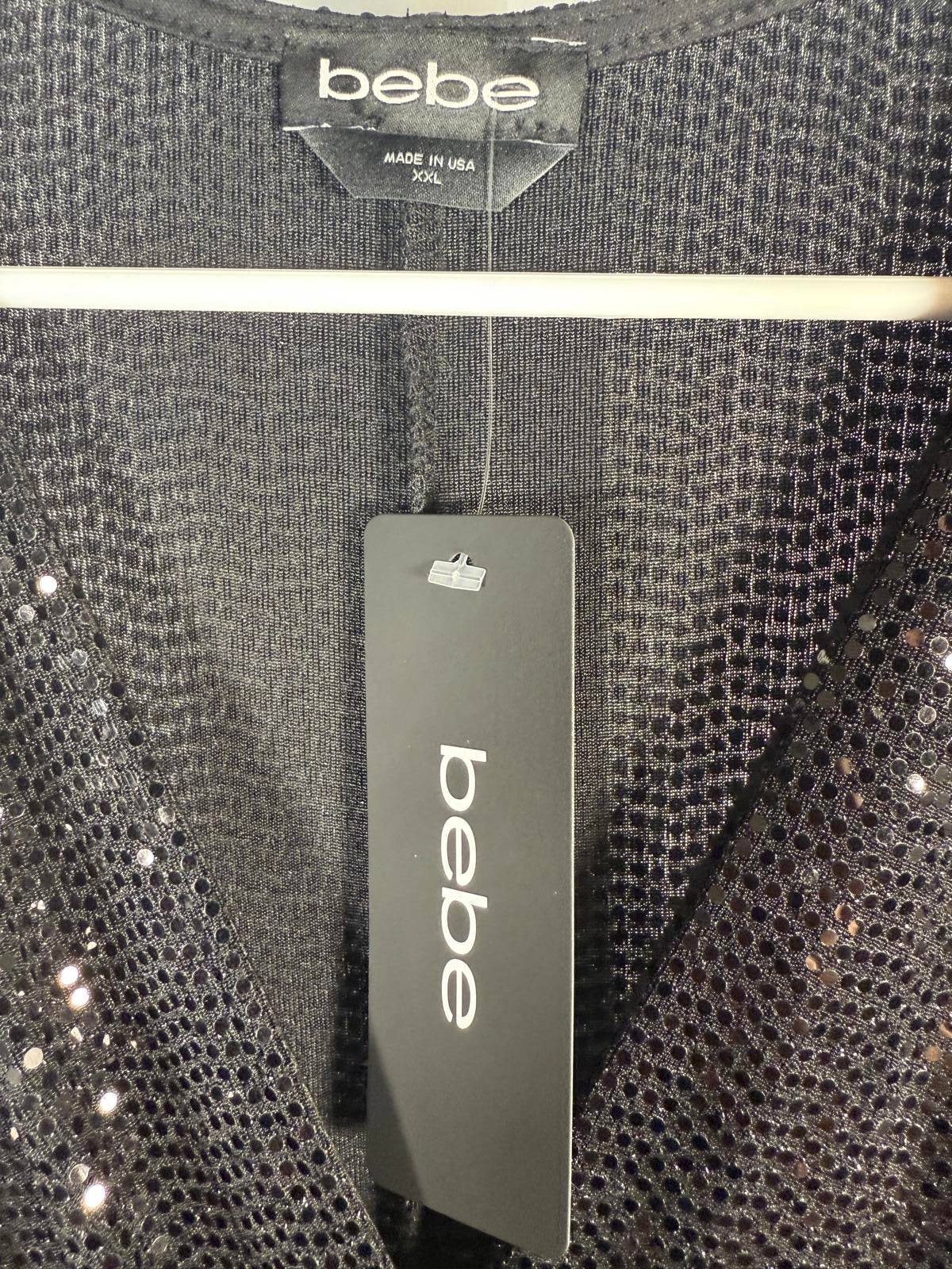 Bebe Disco Dot Wrap Tie Jumpsuit Size XXL NWT