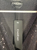 Bebe Disco Dot Wrap Tie Jumpsuit Size XXL NWT