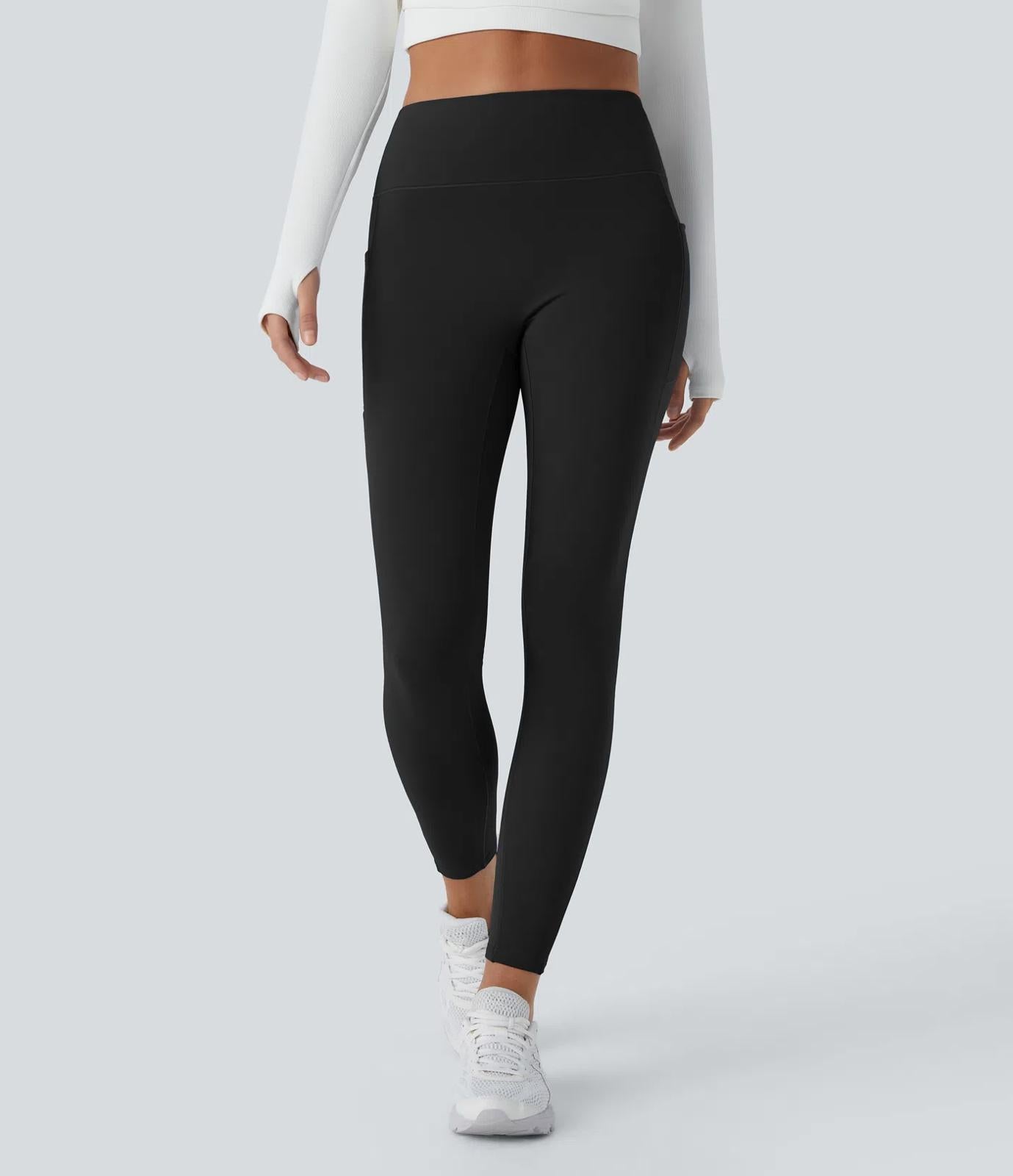 NWT Halara SoftlyZero™ Plush Thermal High Waisted Pocket 7/8 Leggings Size Large