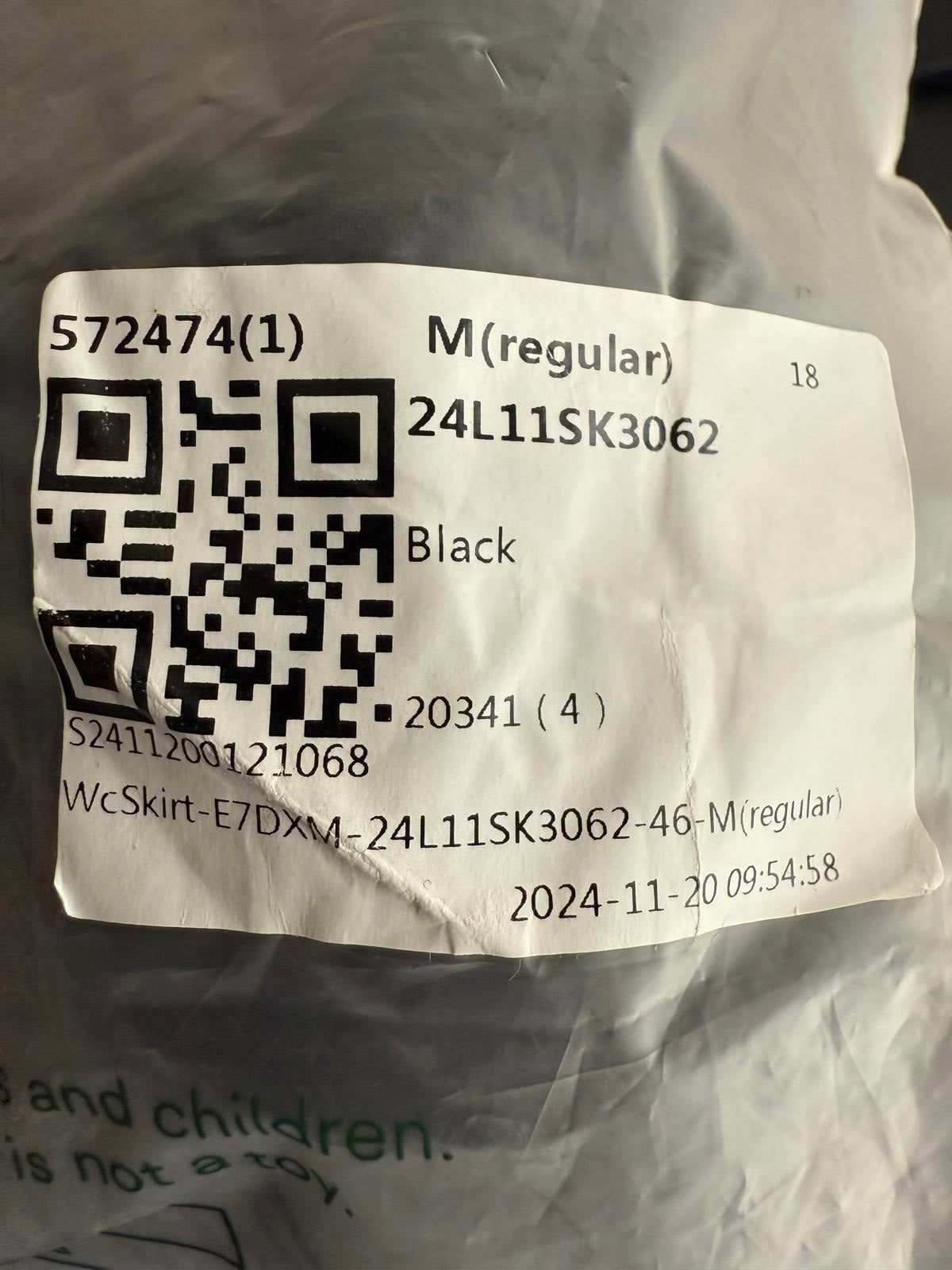 NWT Halara High Waisted Pocket Pleated Crepe Midi Work Skirt Black M