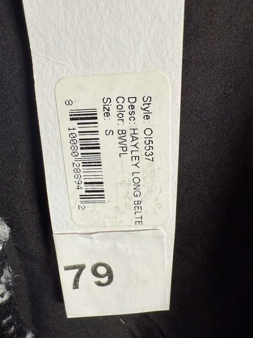 LBLC THE LABEL Hayley Long Belted Plaid Jacket - S NWT