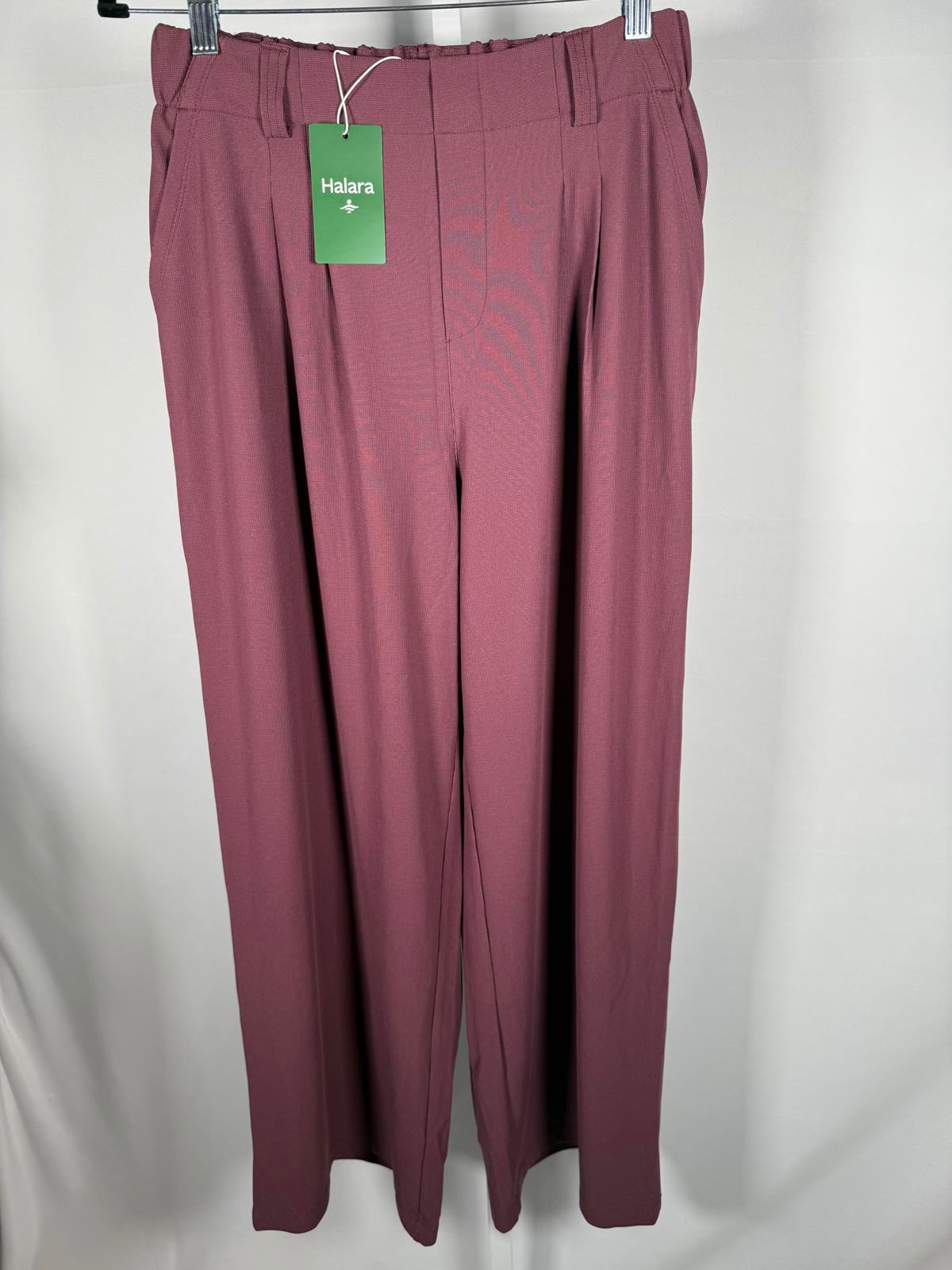 Halara Flex High Waisted Pocket Wide Leg Waffle Work Pants- M