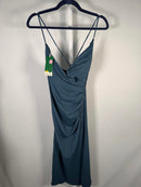 NWT Halara SoftlyZero Airy Crossover Ruched Lace Up Bodycon Dress Size Small