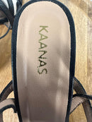Kaanas Eagle Wrap Heels Black Size 10 New in Box