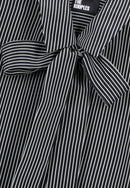 The Kooples Micro Striped 100% Silk Tie-Neck Blouse Size US S / FR 1 $415 NWT