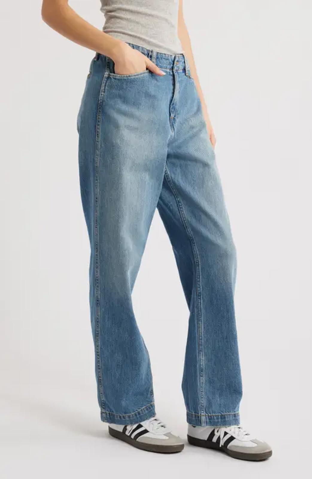 Re/Done The Slacker High Waist Wide Leg Jeans Size 23 NWT 29.5' inseam