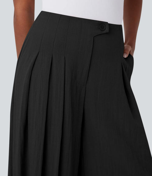 NWT Halara Flex High Waisted Linen-Feel Work Wide Leg Pants with Pockets Size XS