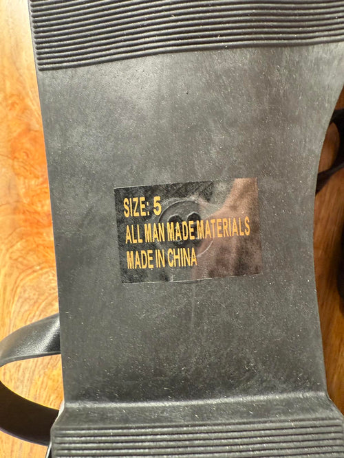 Lulus Maire Black Lace-Up Flat Thong Sandals - 5 NWB