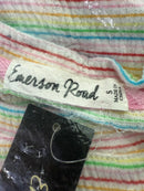 NWT REVOLVE by Emerson Road Butterfly Striped Tee & Short White Multi Small