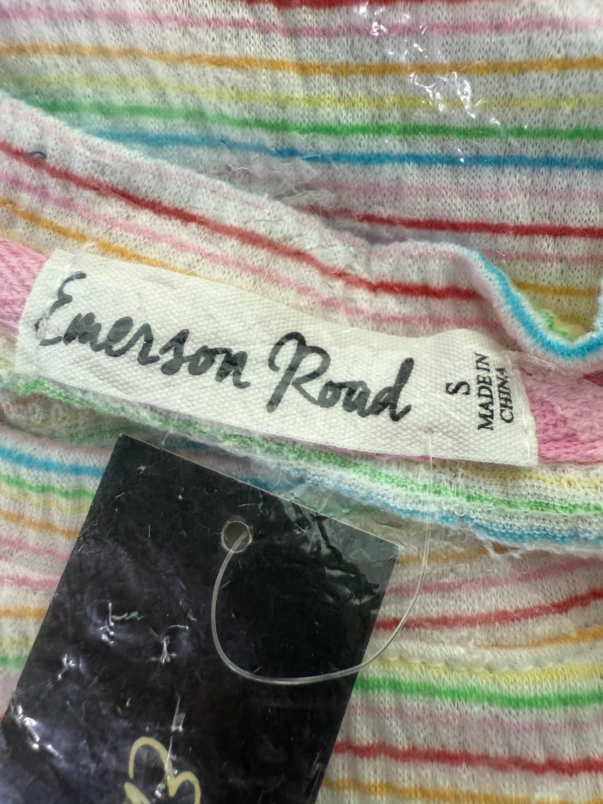 NWT REVOLVE by Emerson Road Butterfly Striped Tee & Short White Multi S