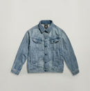 NWT G-Star RAW Women’s Oversized Western Denim Jacket Sun Faded Blue Size Large