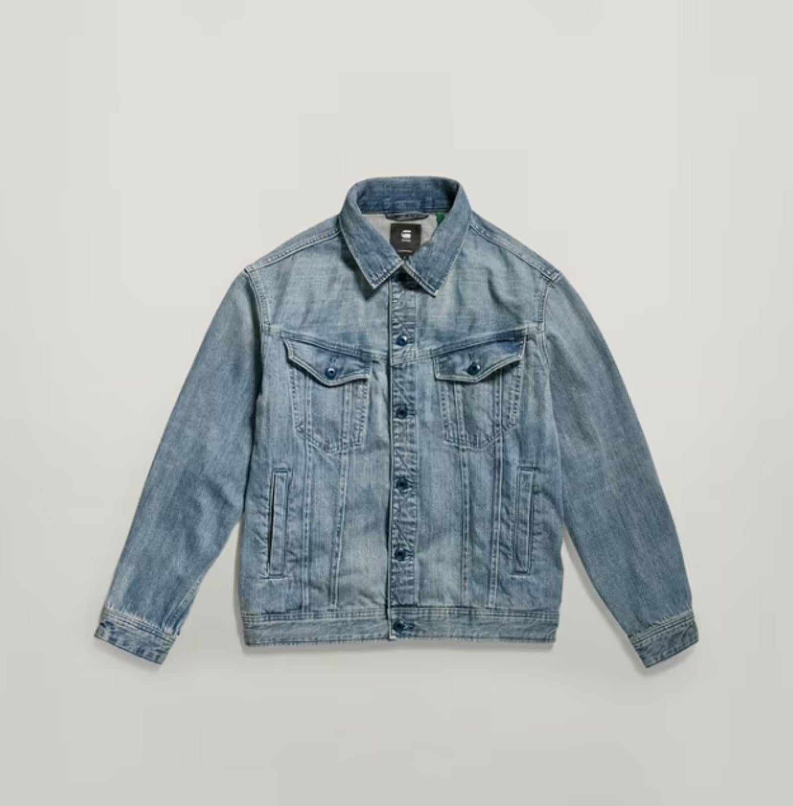 NWT G-Star RAW Women’s Oversized Western Denim Jacket Sun Faded Blue Size Large