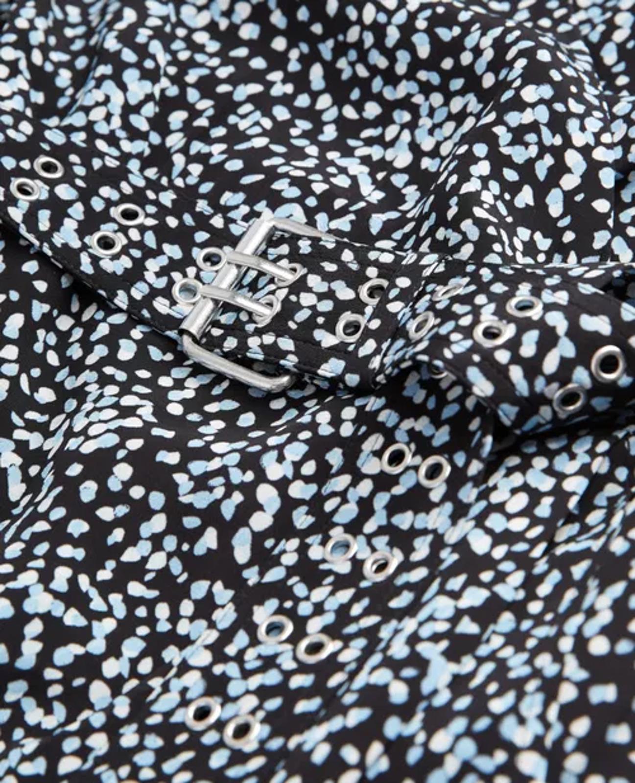 The Kooples Summer Dot Wrap Mini Dress 100% Viscose US Medium FR 2 NWT $315