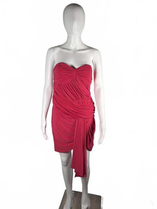 MAC DUGGAL 11565 Hot pink Strapless Mini Dress Size 6