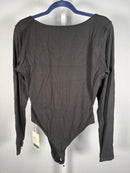 NWT Halara Ribbed Knit Square Neck Long Sleeve Skinny Work Bodysuit Size XL