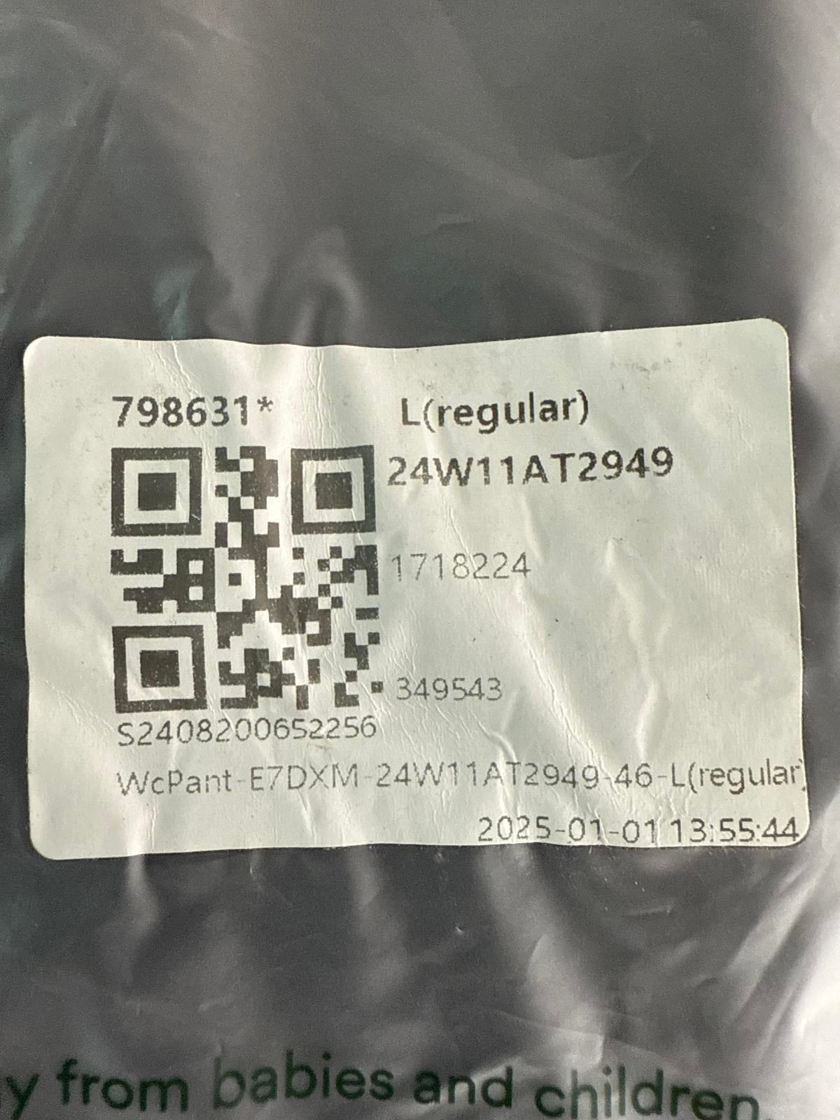 NWT HalaraFlex™ Mid Rise Drawstring Pocket Work Pants Black L