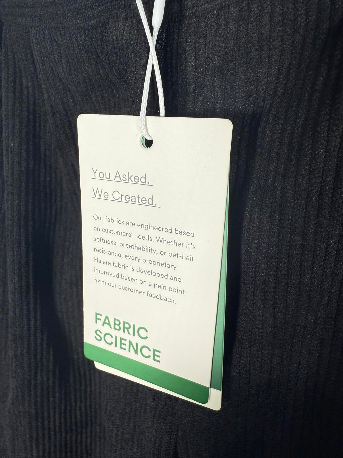 NWT Halara Mid Rise Zipper Pocket Corduroy Casual Pants Black XS Petite