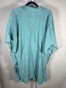 NWT Halara Batwing short sleeve long line shirt in Nile Blue M