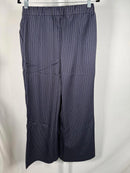 NWT Halara High Waist Zipper Pocket Wide Leg Striped Work Pant After Midnight M