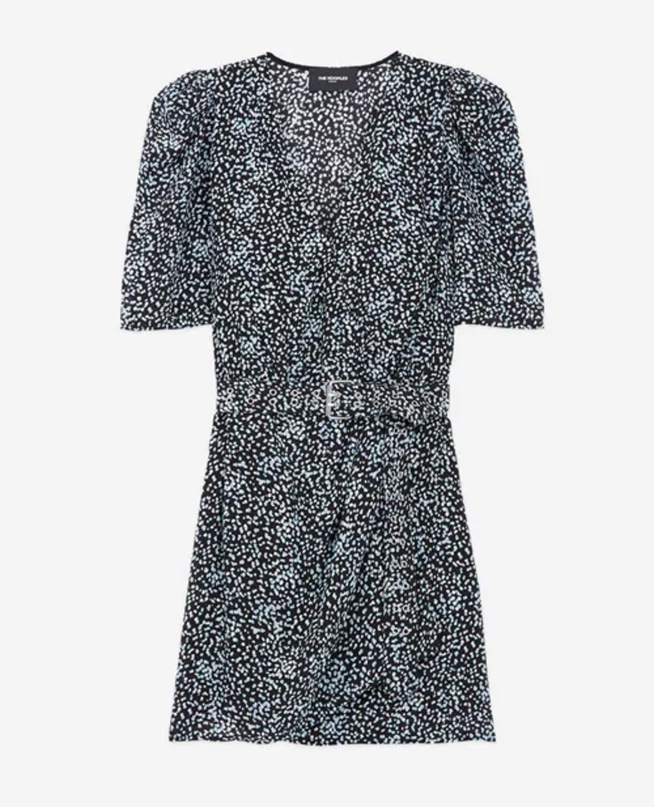 The Kooples Summer Dot Wrap Mini Dress 100% Viscose US Medium FR 2 NWT $315